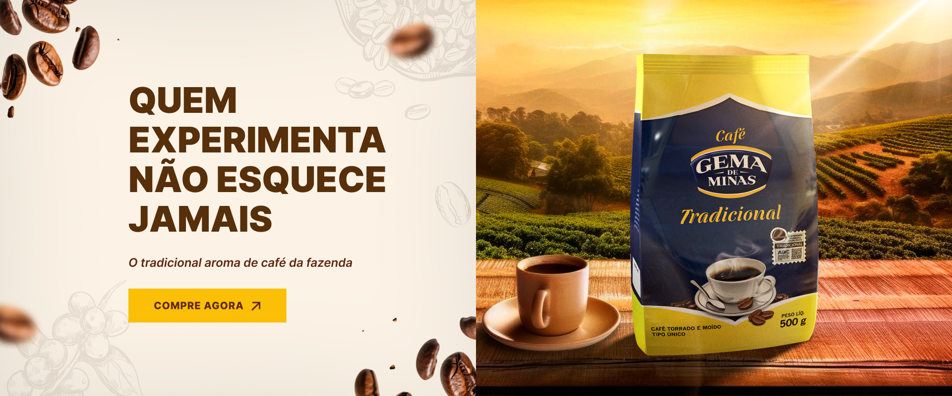 Banner "Quem experimenta..."