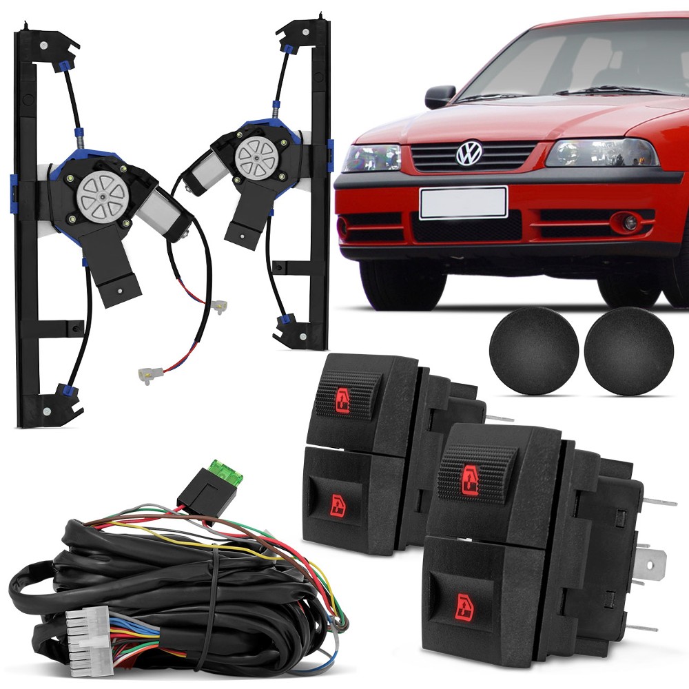 Kit Vidro Elétrico Dianteiro - Gol Parati Saveiro G3 4 Portas A Partir 2000