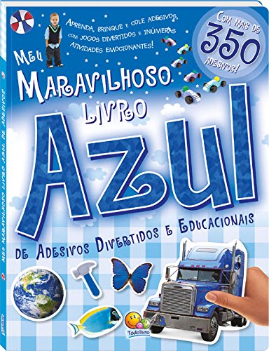Meu maravilhoso livro Azul de adesivos