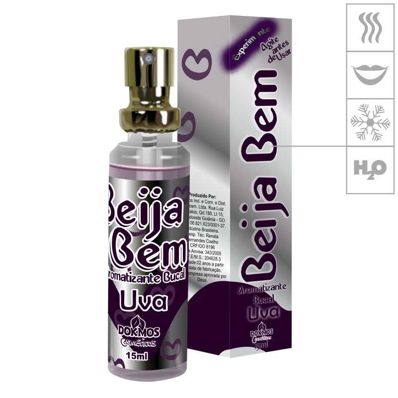 AROMATIZANTE BUCAL DOKMOS BEIJA BEM 15ML UVA