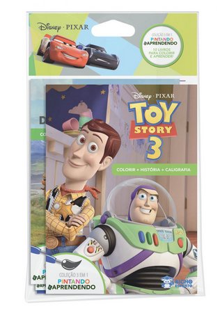 Pixar - Solapa média com 10 livros para colorir e aprender