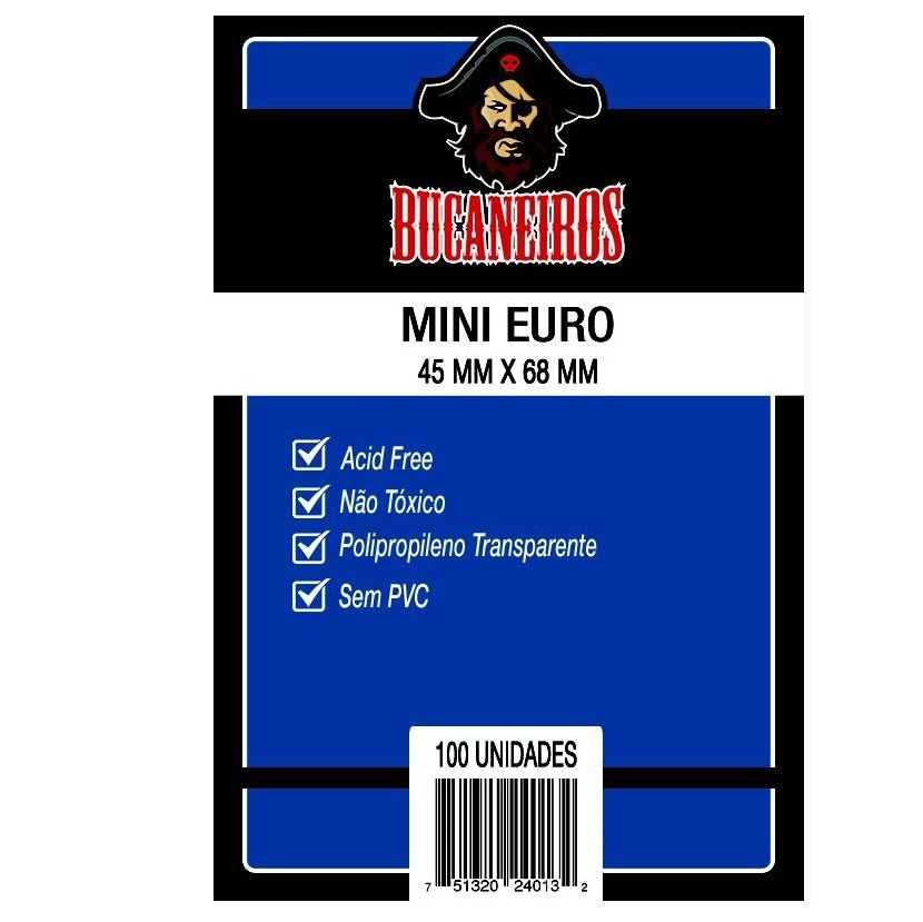 SLEEVES BUCANEIROS MINI EURO 45X68mm C/100
