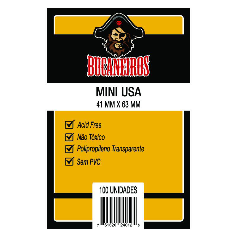 SLEEVES BUCANEIROS MINI USA 41X63mm C/100