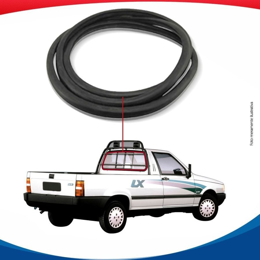 Borracha Vigia Pick-Up Fiat STD 1988 em diante - Jahu/Metalsystem 