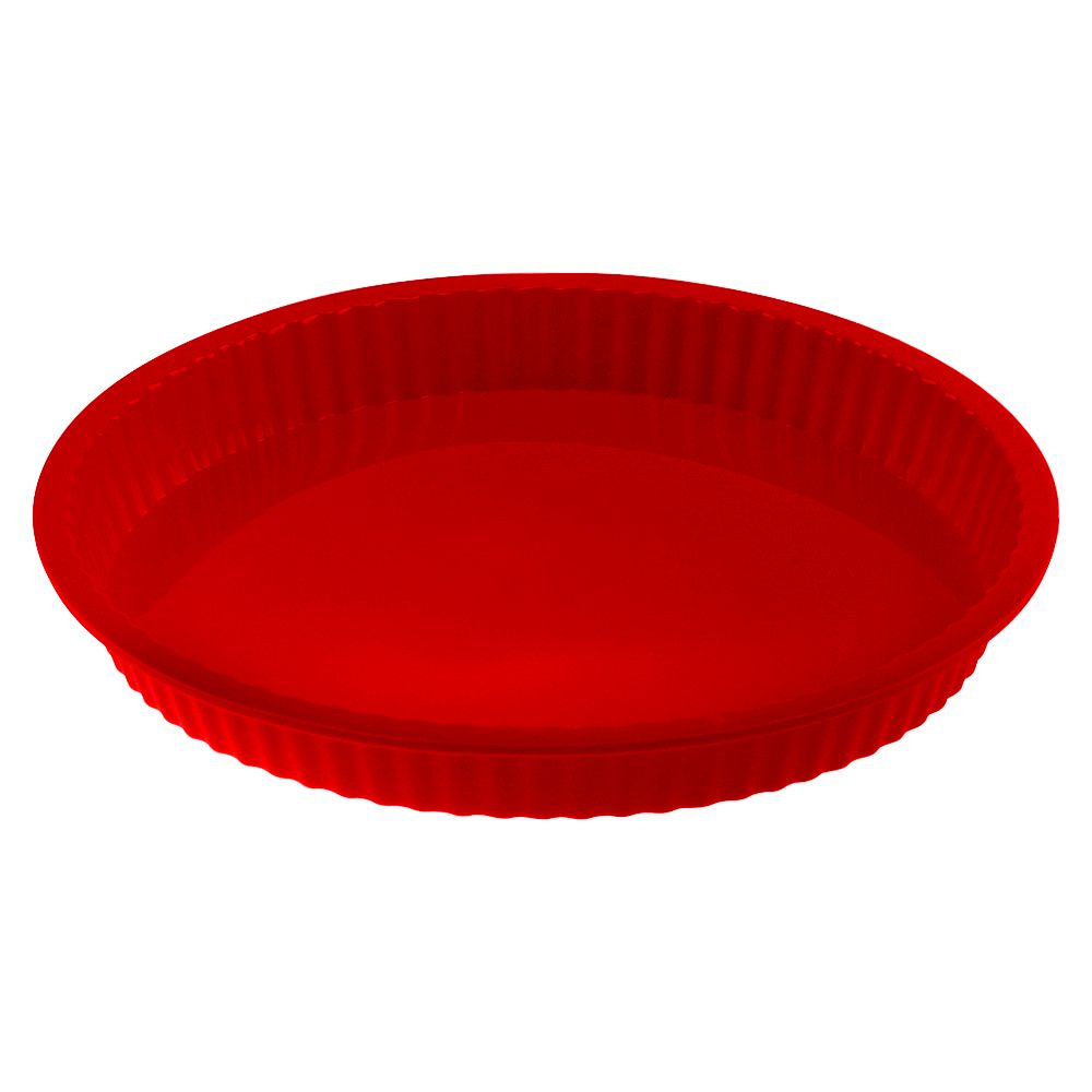 Forma De Silicone Para Torta - Redonda 26cm - Vermelha