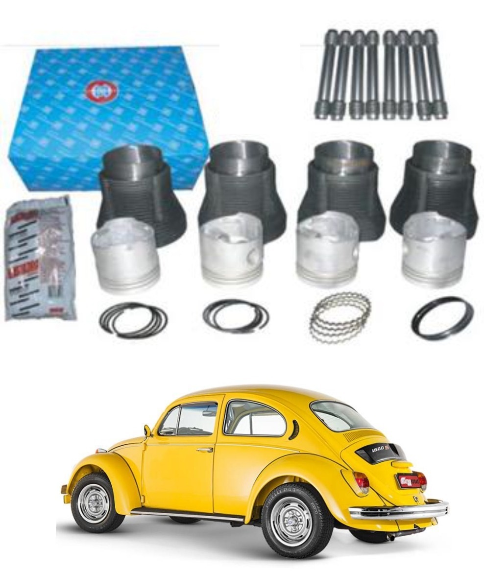 Kit Motor Fusca 1500 - Camisa/Aneis/Pistão/Capa Tucho/Junta motor - ( KS )