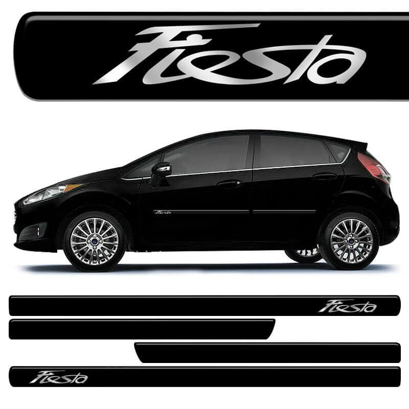 Jogo Friso Lateral New Fiesta Hatch/Sedan A Partir 2012 - 4 Portas Personalizado