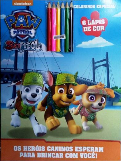 Paw Patrol: Sea Patrol - Colorindo especial - Contém 6 lápis de cor