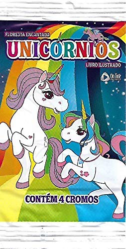 Figurinhas Floresta encantada: Unicórnios - Envelope com 4 cromos
