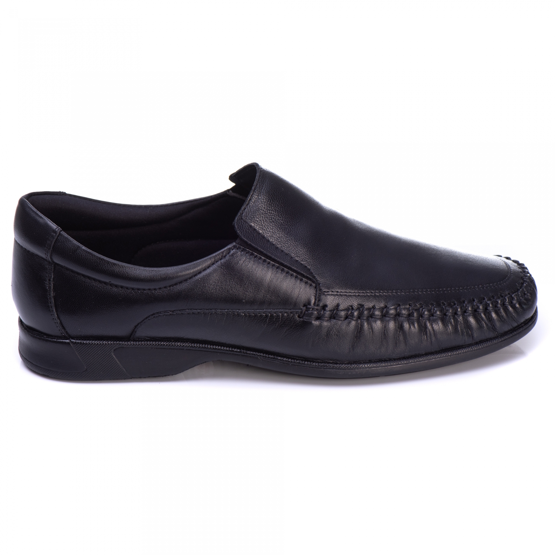 Sapatilha Tombstone Total Comfort Couro de Carneiro Preto Ref 9001