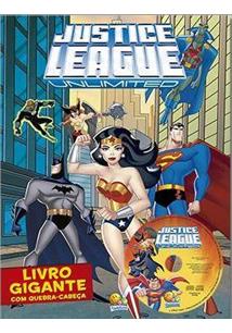 Livro gigante com quebra-cabeça - Justice League Unlimited