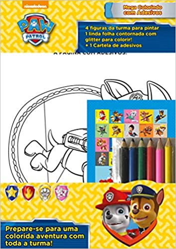 Paw Patrol - Mega colorindo com adesivos
