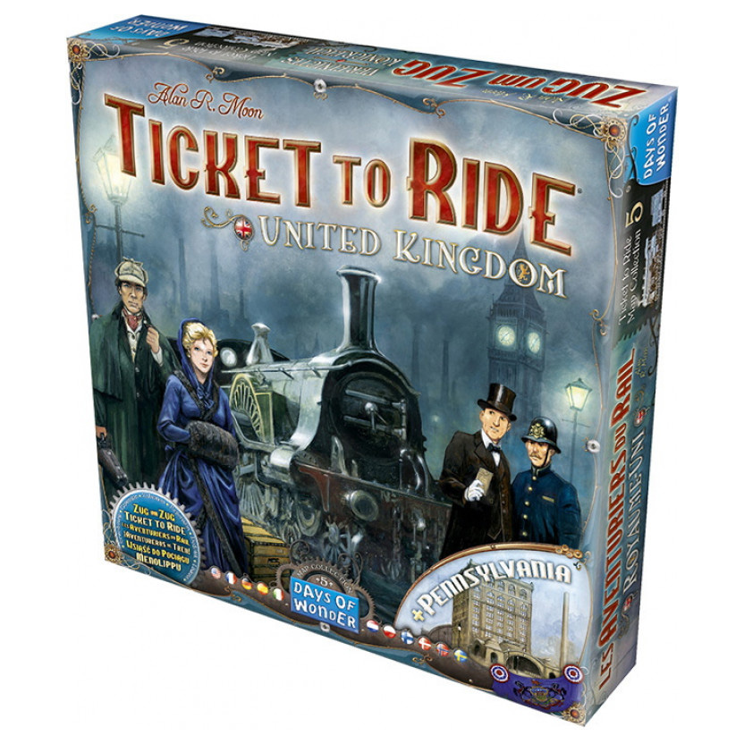 TICKET TO RIDE EXPANSAO REINO UNIDO E PENSILVANIA
