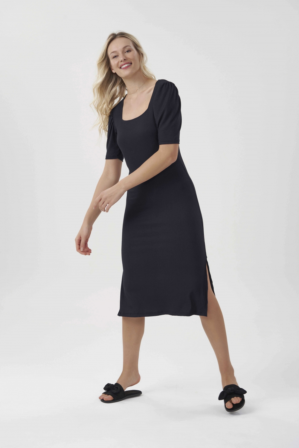 CAMISOLA MANGA CURTA DRESS MIDI 