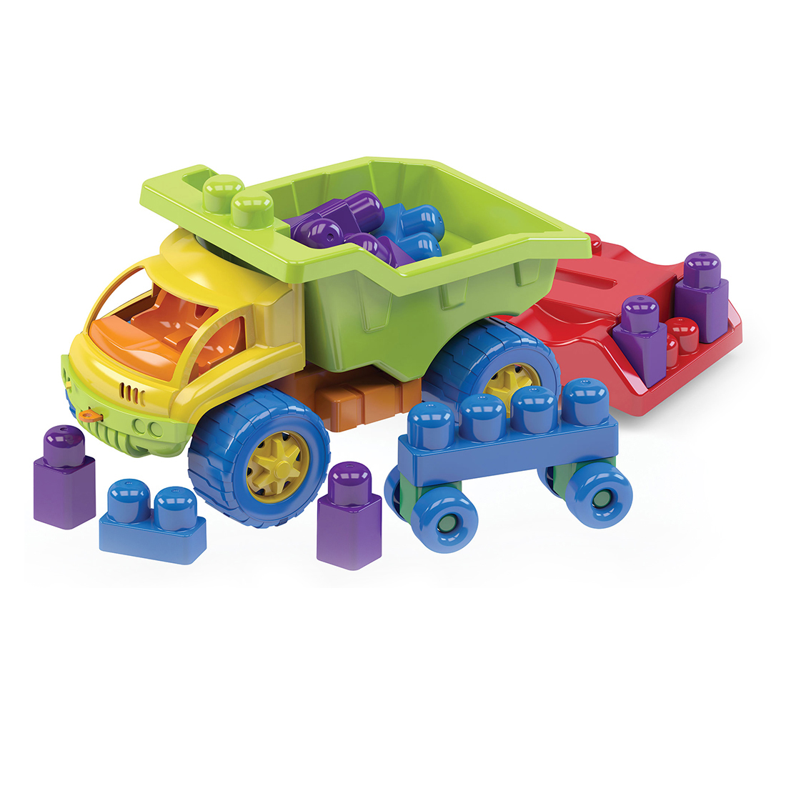 Brinquedo educativo American Block caminhão de blocos MK186 DISMAT