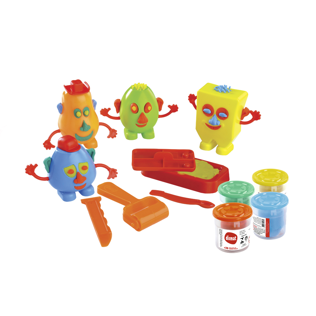 Brinquedo Bonecos Divertidos massinha de modelar MK357 DISMAT
