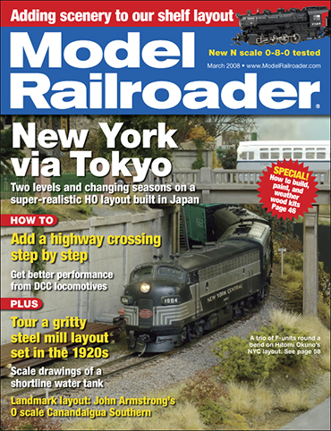 Usado - Revista Model Railroader - March - 2008