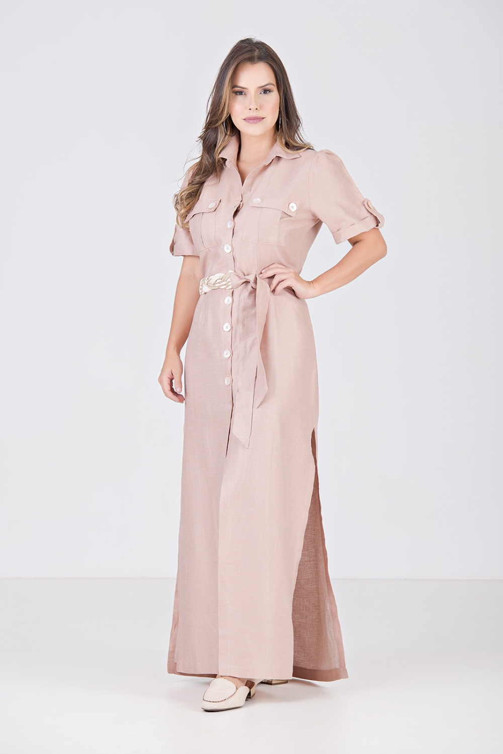 VESTIDO LONGO KÍMIKA LINHA ECO ROSE.