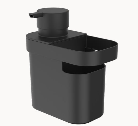 Dispenser Detergente Organizador Pia Trium 650 ml preto Ou DT550