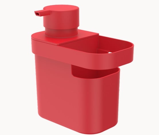 Dispenser Detergente Organizador Pia Trium 650 ml vermelho Ou DT550