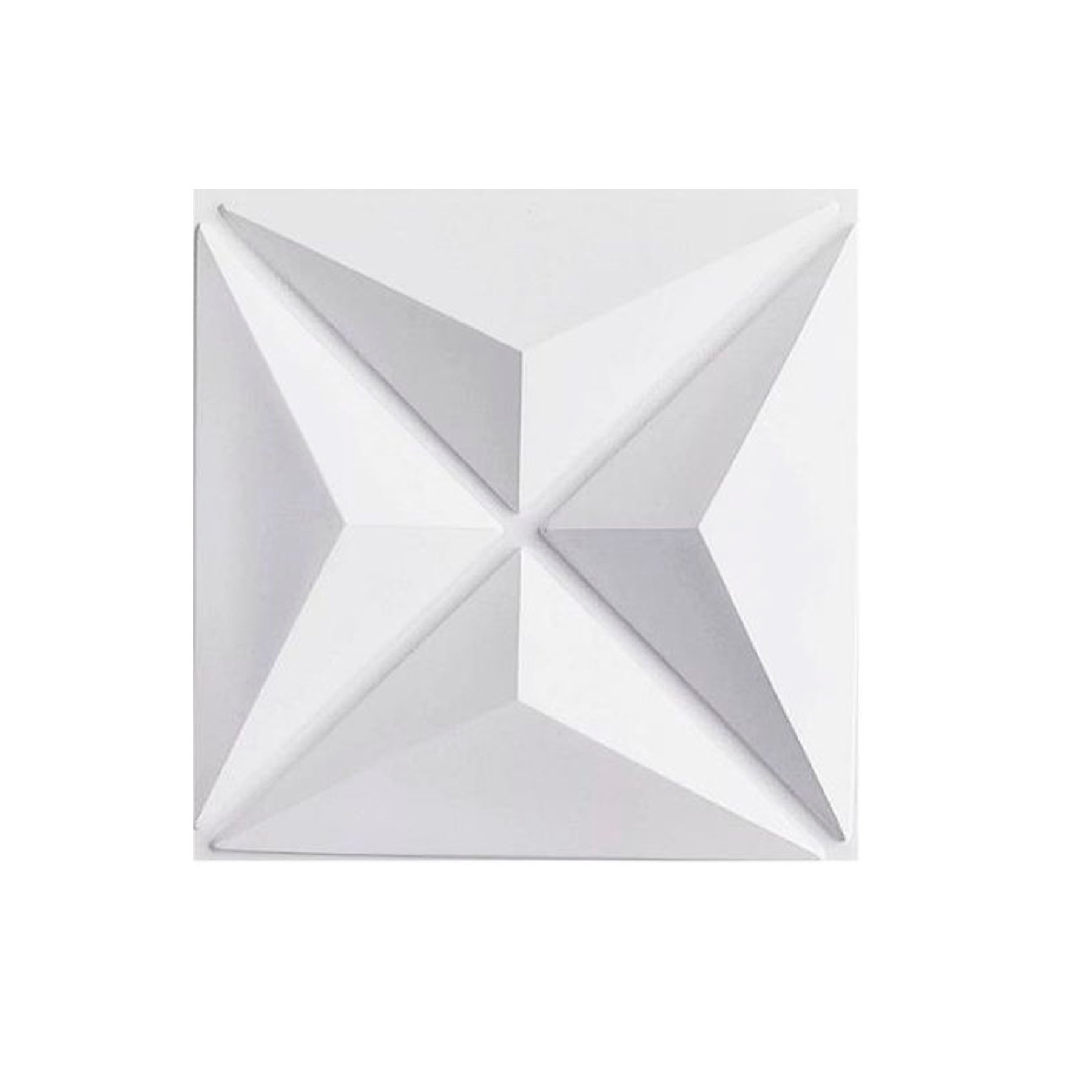 Kit 15 Placas Decorativas 3 D Estrelar Branco 50x50 cm