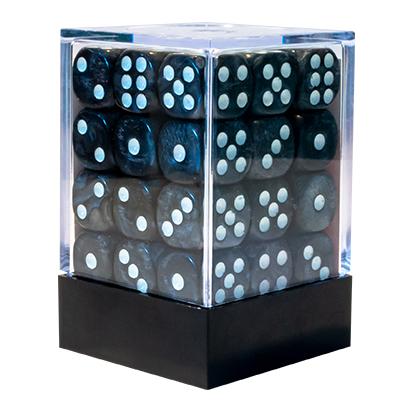 CONJUNTO DE DADOS 36 UN MARMORE PRETO E BRANCO