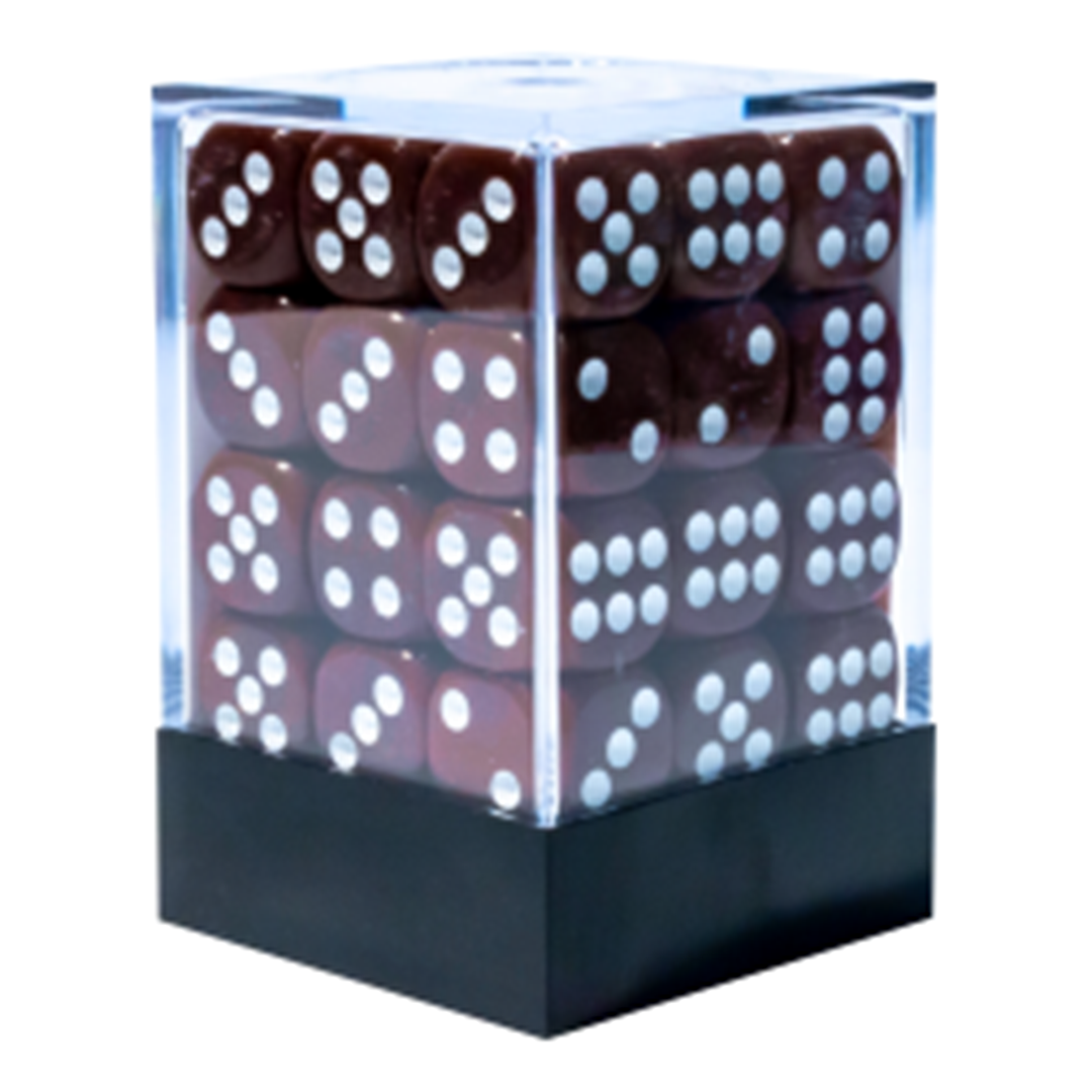 CONJUNTO DE DADOS 36 UN OPACO MARROM E BRANCO