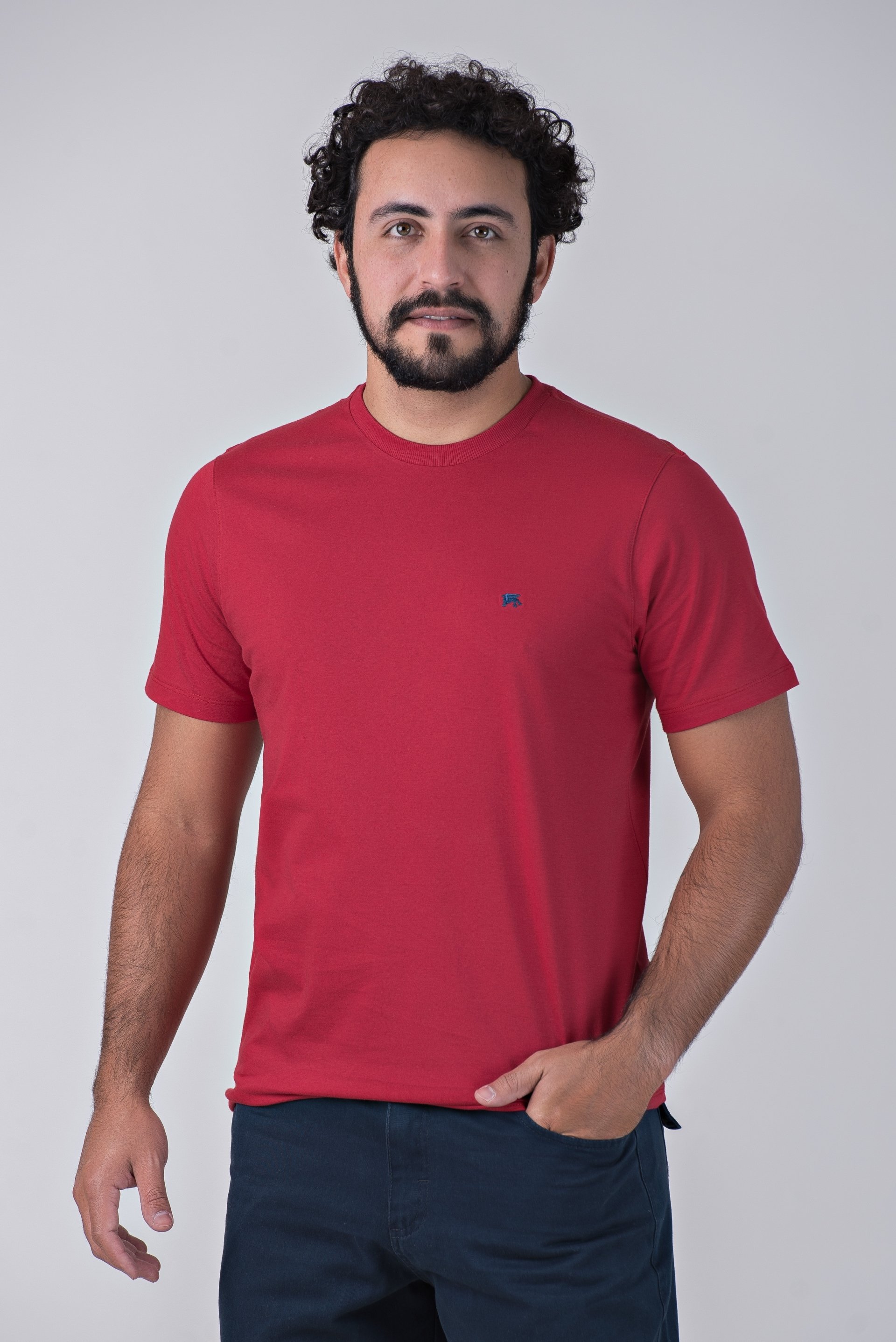 Camiseta Básica Vermelha Griffo Plus Size Essencial