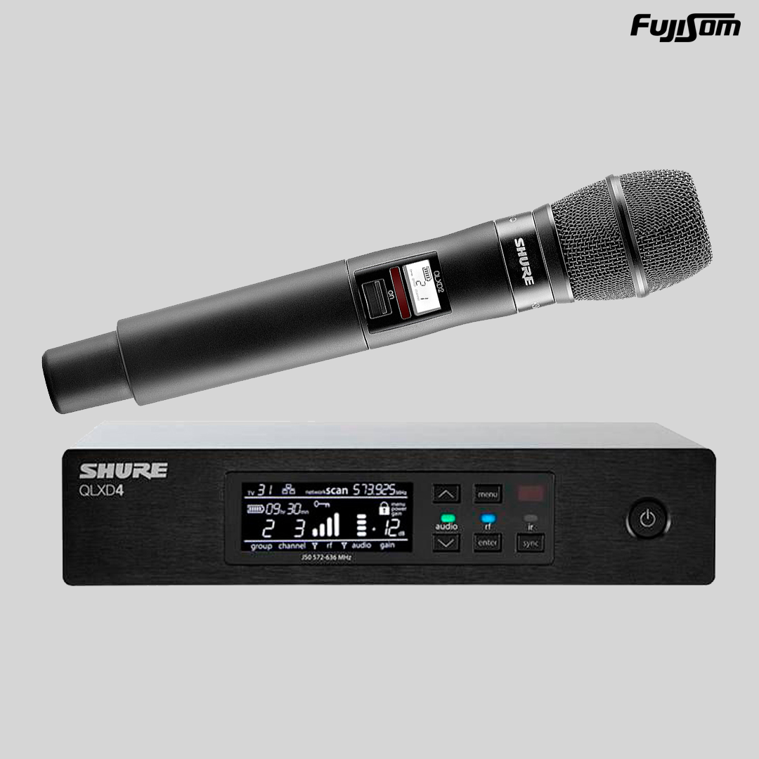 MICROFONE SHURE SEM FIO QLXD-KSM9 MÃO UHF