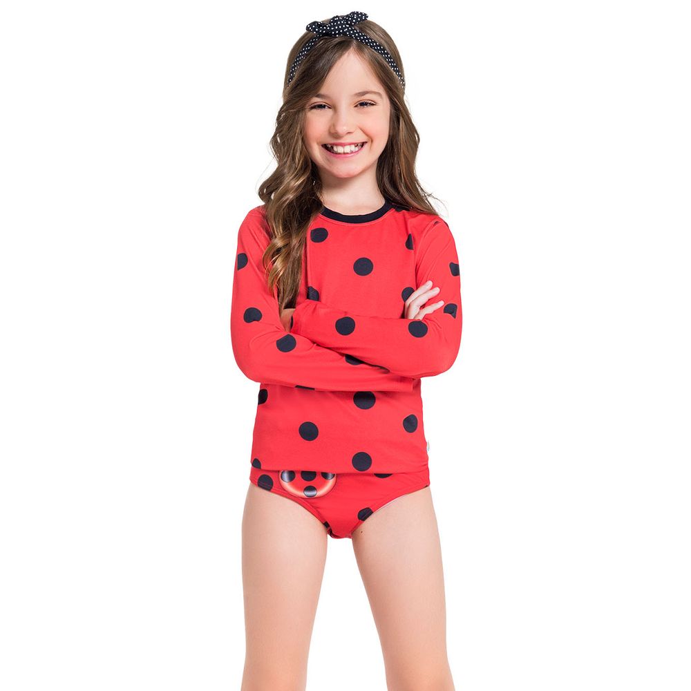 BIQUINI DE BLUSA COM PROTEÇÃO UV50+ COM CALCINHA LADYBUG