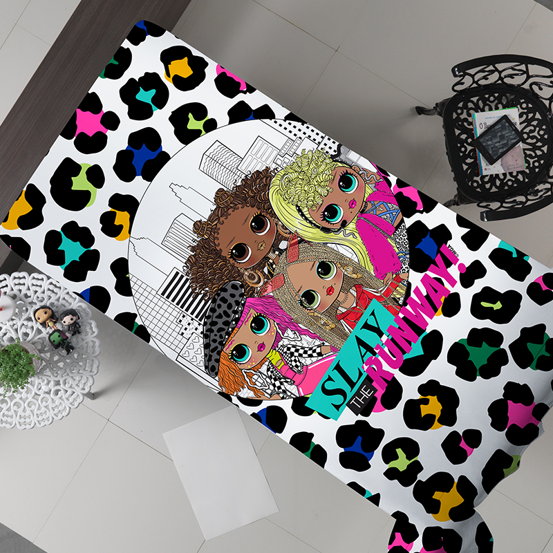 Manta Portallar Flanela 100% Poliéster Estampa Digital Lol OMG Fashion150mx220 Branco