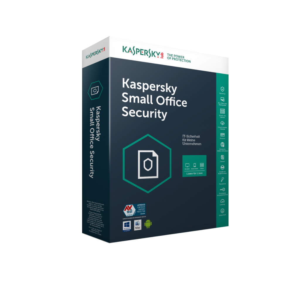 Kaspersky Small Office Security 6 (2019), 10 Devices + 10 Mobile + 1 Server - 1 Year - Full Version
