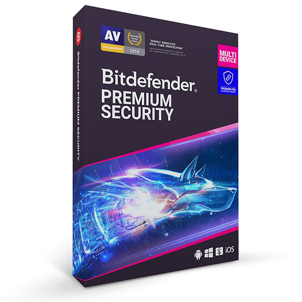 Bitdefender Premium Security 2020, 10 Devices 1 Year incl. Premium VPN