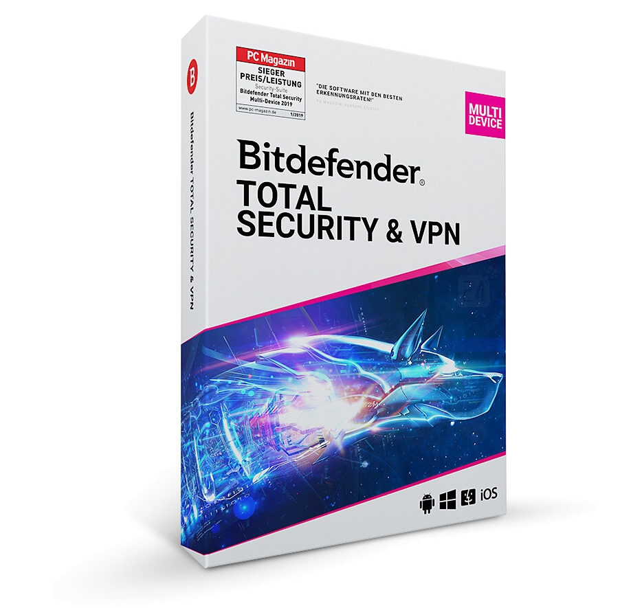 Bitdefender Total Security & Premium VPN 1 Year 10 Devices
