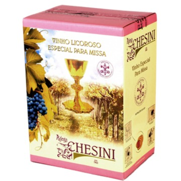 Vinho canônico especial para missa rosado licoroso doce bag-in-box - 3 litros