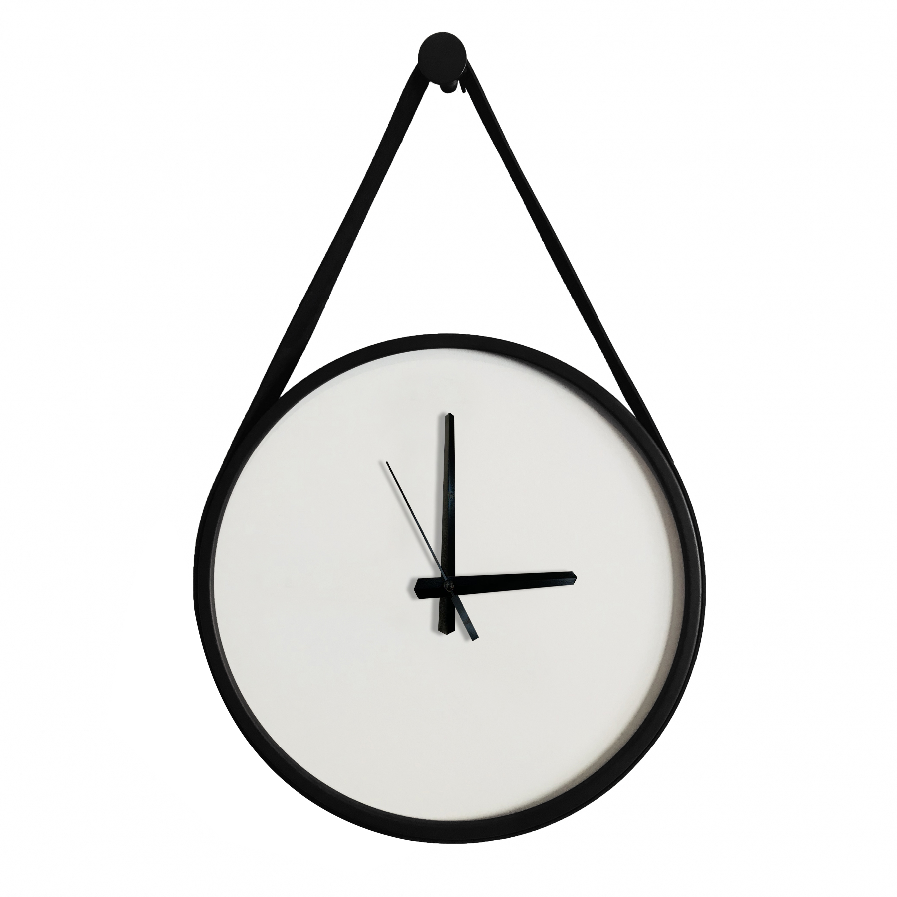  Relogio Adnet Preto Alça Preta Mostrador Branco 40 cm 