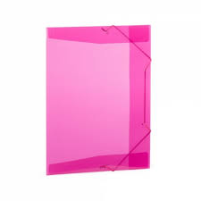 Pasta com aba elástico basic ofício 236x336mm rosa - Plascony