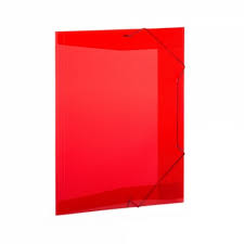 Pasta com aba elástico basic ofício 236x336mm vermelho - Plascony