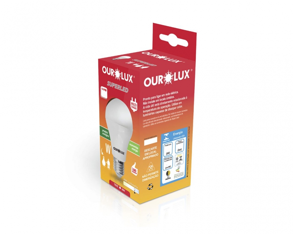 Lampada Led Bulbo Ourolux 12W Br