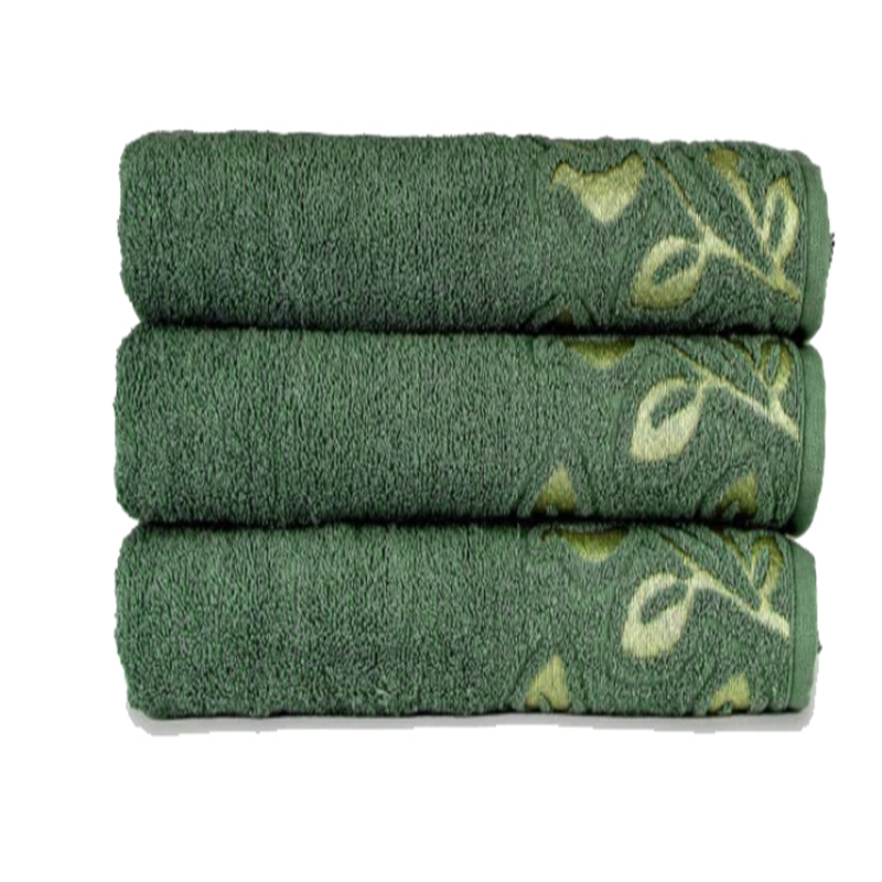 Toalha de Banho LMpeter Guadalupe 75cm x 150cm Verde - 03 Unidades