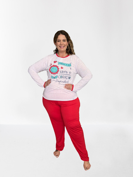 PIJAMA FEMININO INVERNO GAENE PLUS SIZE 