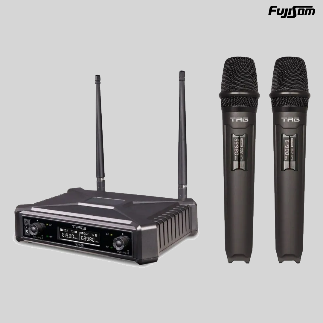 MICROFONE TAG S/FIO TMJ-500 UHF MÃO DUPLO