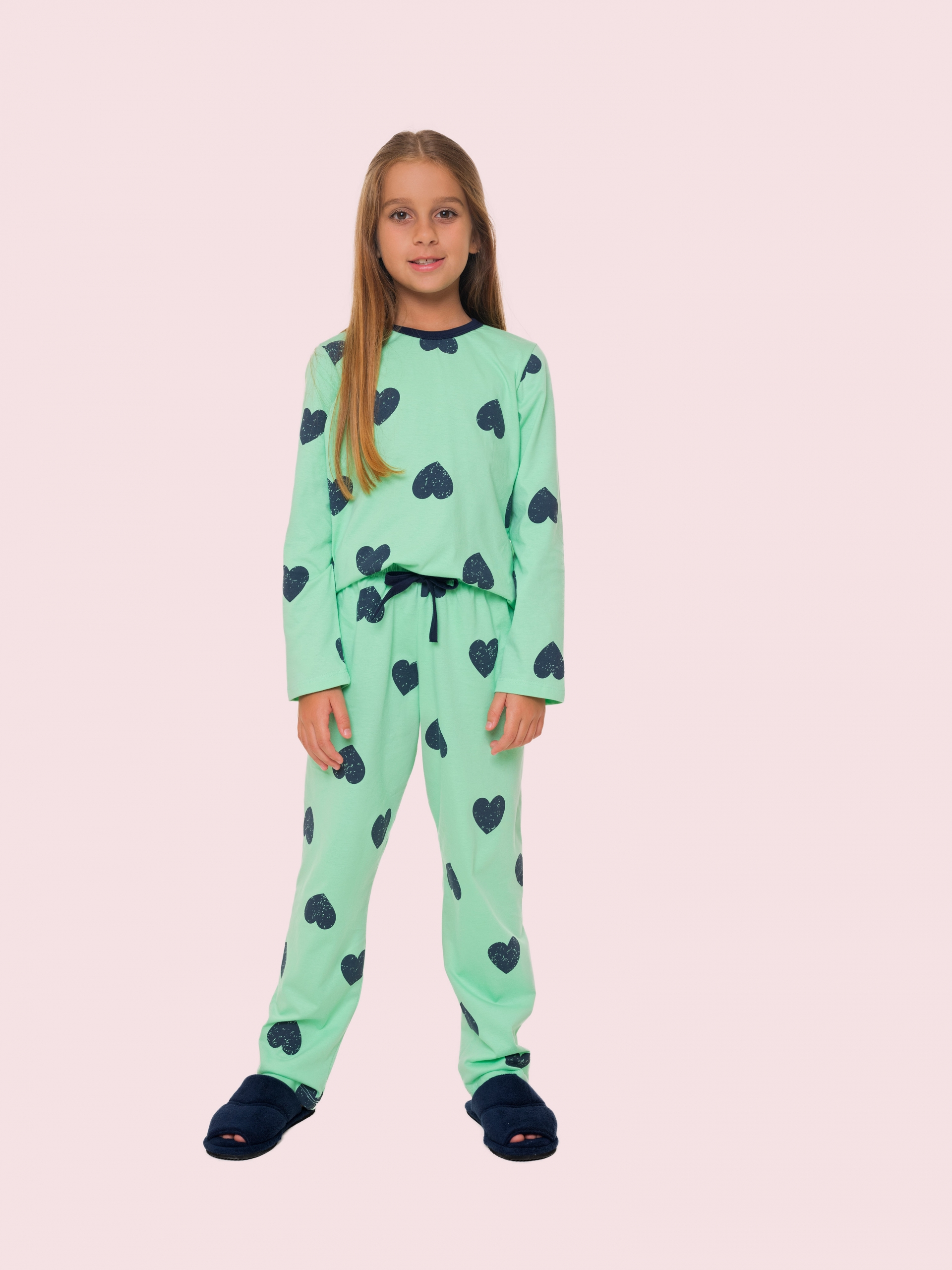 PIJAMA INVERNO BOCEJINHO JUVENIL VERDE CORAÇÃO