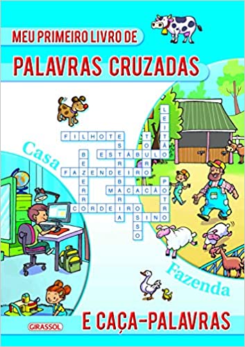 Meu primeiro livro de palavras cruzadas e caça-palavras - Azul