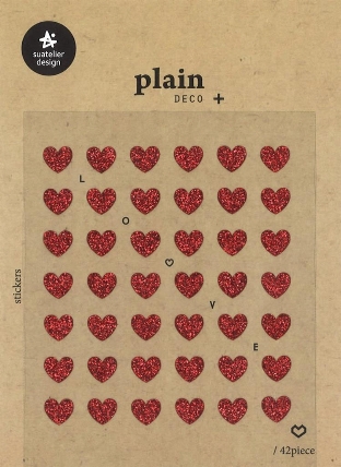 Adesivo sticker para planner corações Suatelier
