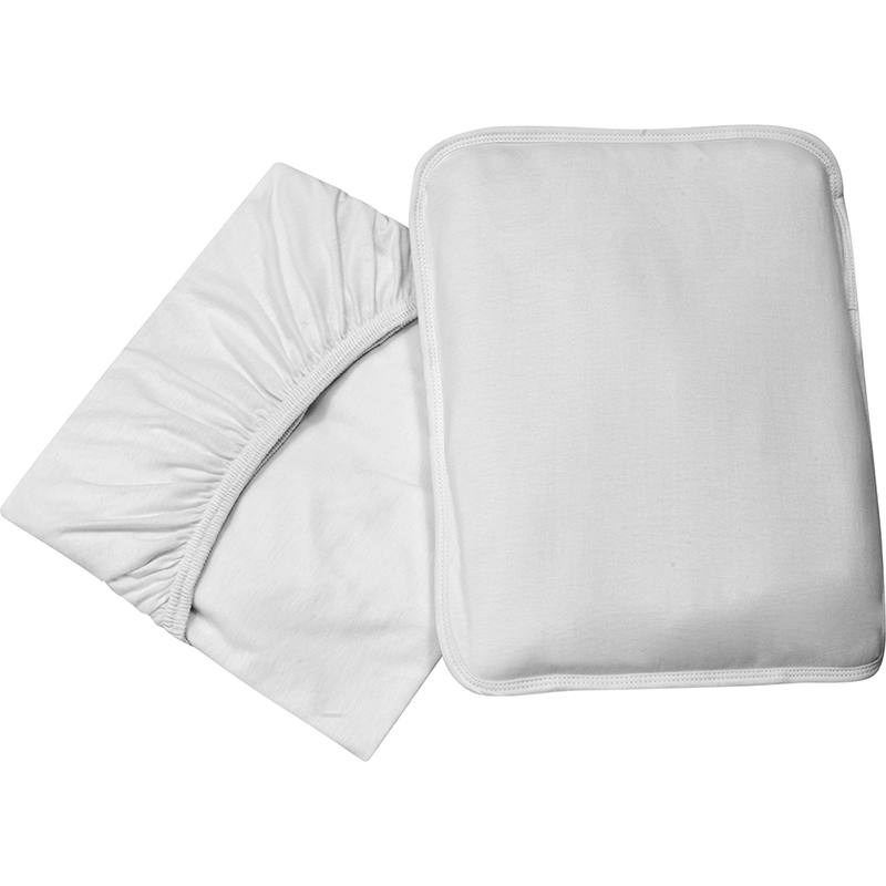Jogo de Cama Tecebem Baby Malha 100% Algodão 2 peças Liso Branco