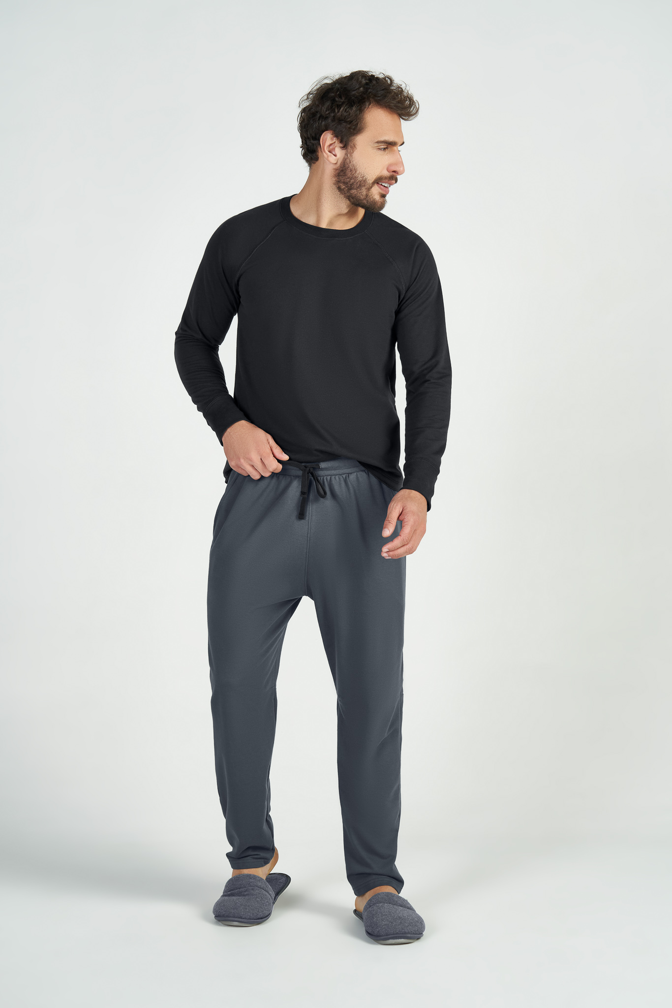 CALÇA JOGGER COR COM AMOR MOLETINHO PUNHO CINZA