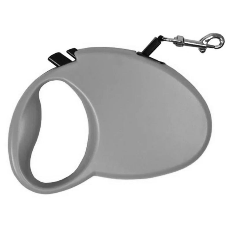 Guia Retrátil Meu Pet C/ Trava de Segurança 3M p/ Cães & Gatos Cinza