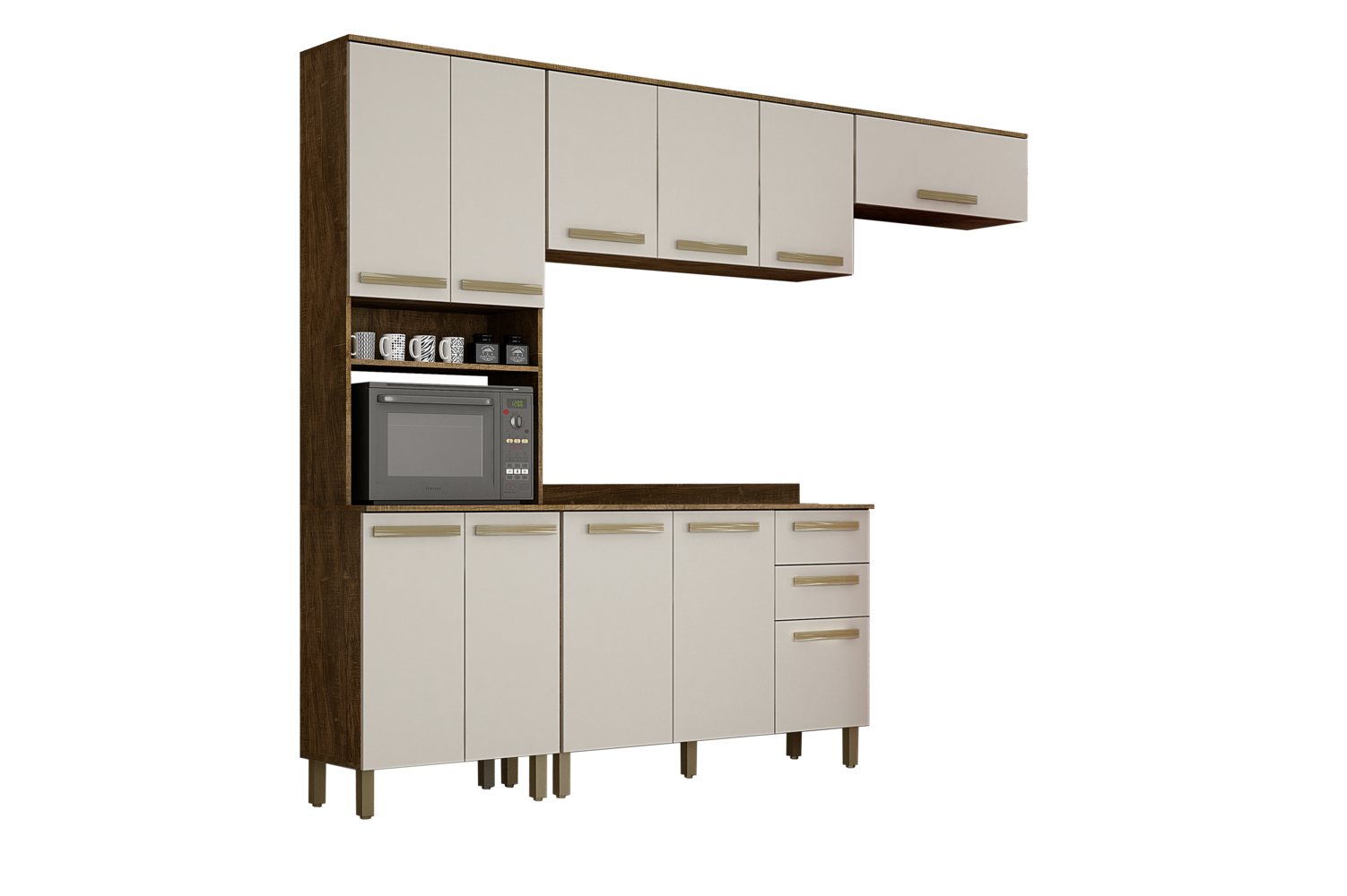 Cozinha Compacta 4 Peças 11 Portas Alpes Valdemoveis