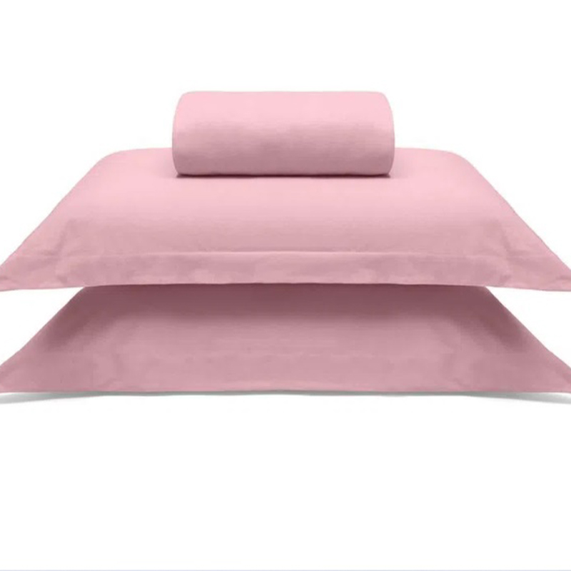 Jogo de Cama Buettner Queen Malha 100% Algodao Liso 3 Peças Image Rose